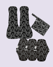 Eco Pad Heavy Flow pack (2 Large, 3 Regular + Wet Bag) - Feminine Pads & Protectors