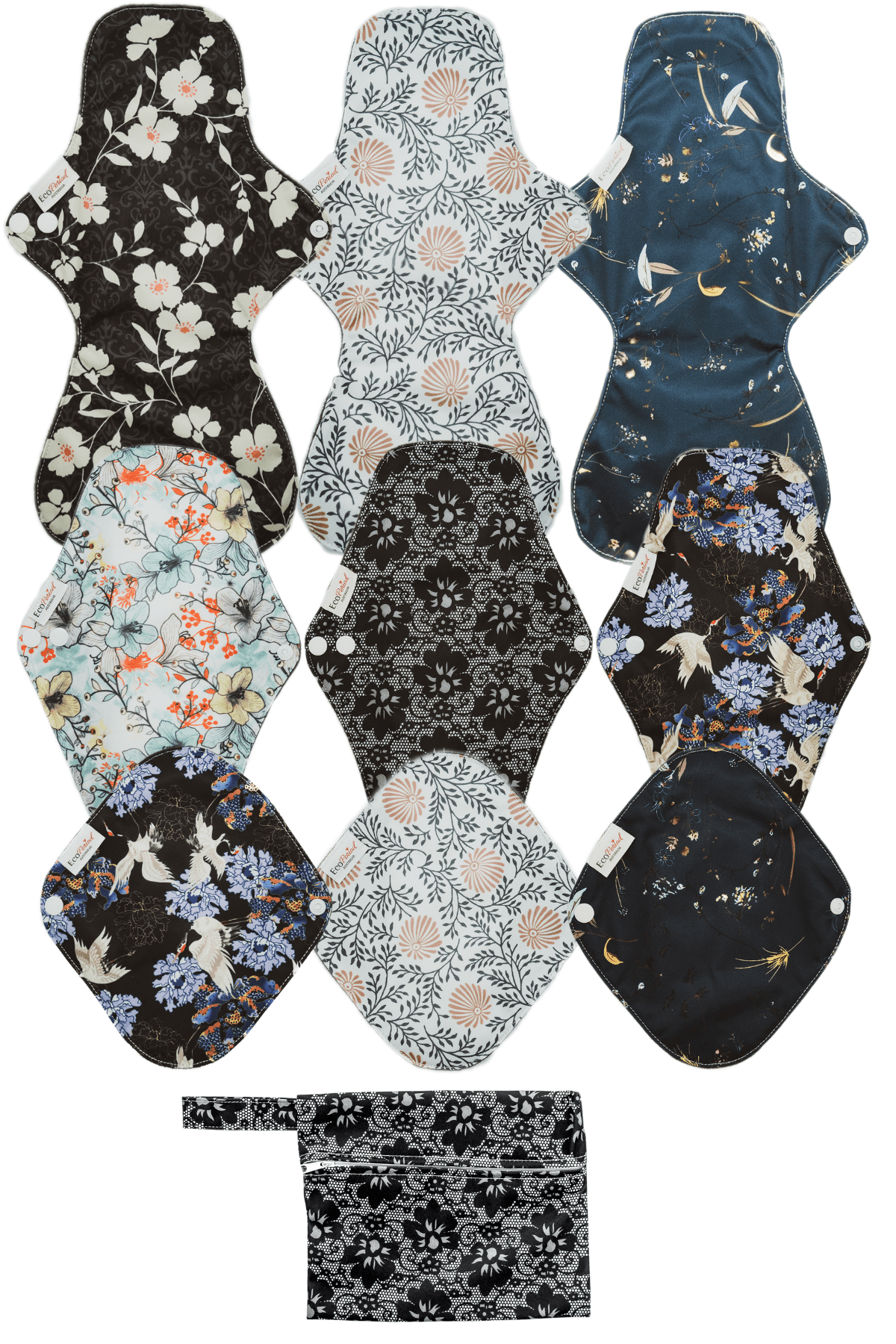 Eco Pad Cycle Starter Pack (9 Pads + Wet Bag) - Feminine Pads & Protectors