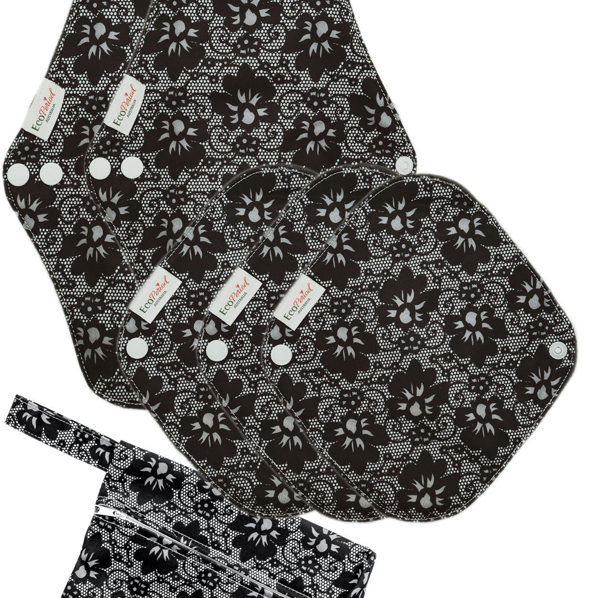 Eco Pad & Liner Pack (5 pads, wet bag) - Feminine Pads & Protectors