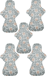 Eco Pad Overnight Pack (5 Overnight Pads, wet bag) - Feminine Pads & Protectors