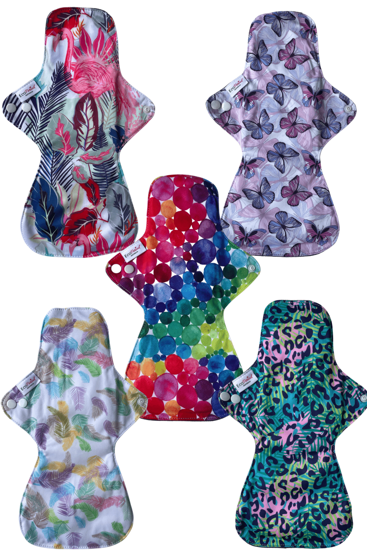Eco Pad Overnight Pack (5 Overnight Pads, wet bag) - Feminine Pads & Protectors