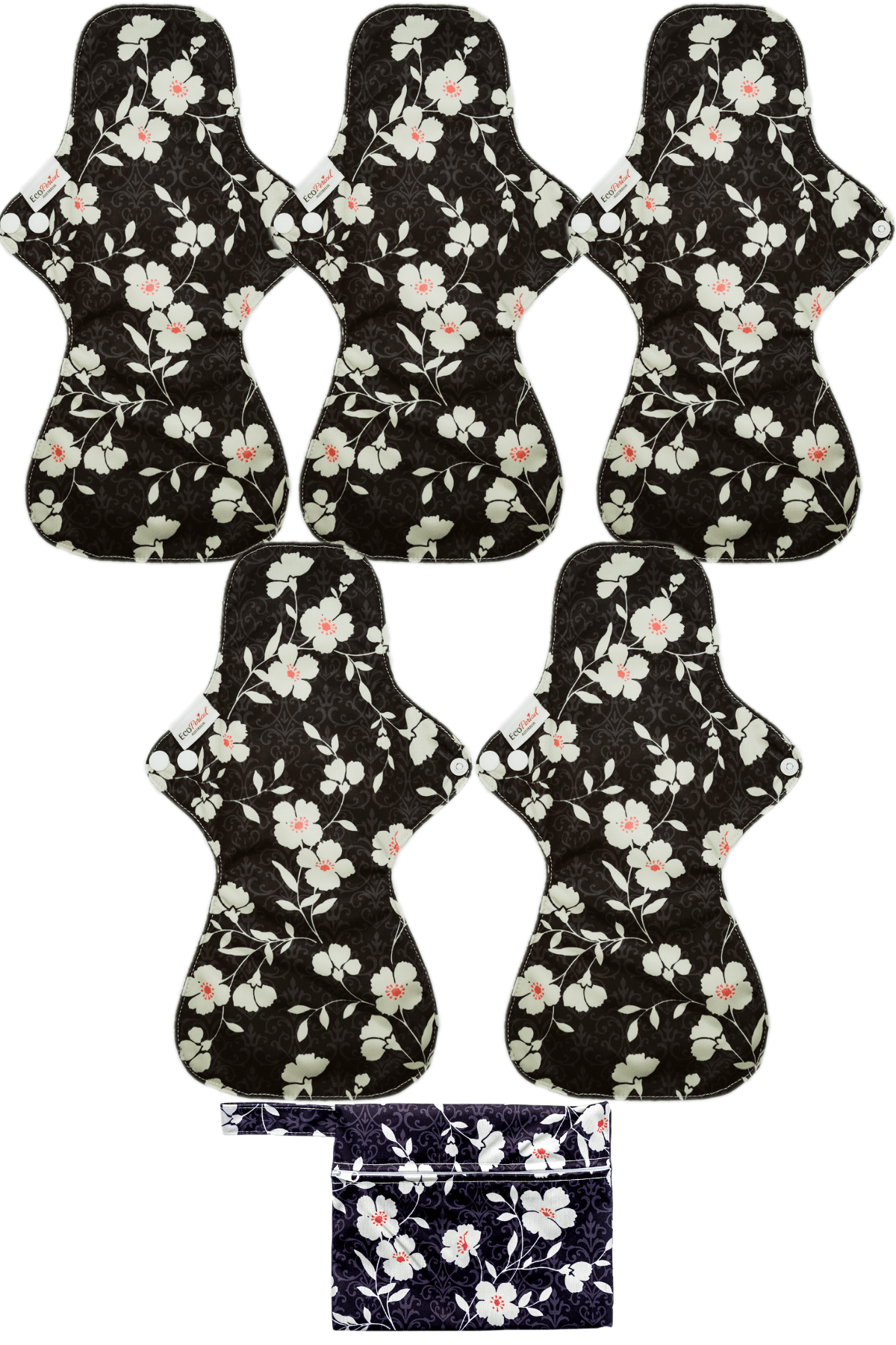 Eco Pad Overnight Pack (5 Overnight Pads, wet bag) - Feminine Pads & Protectors
