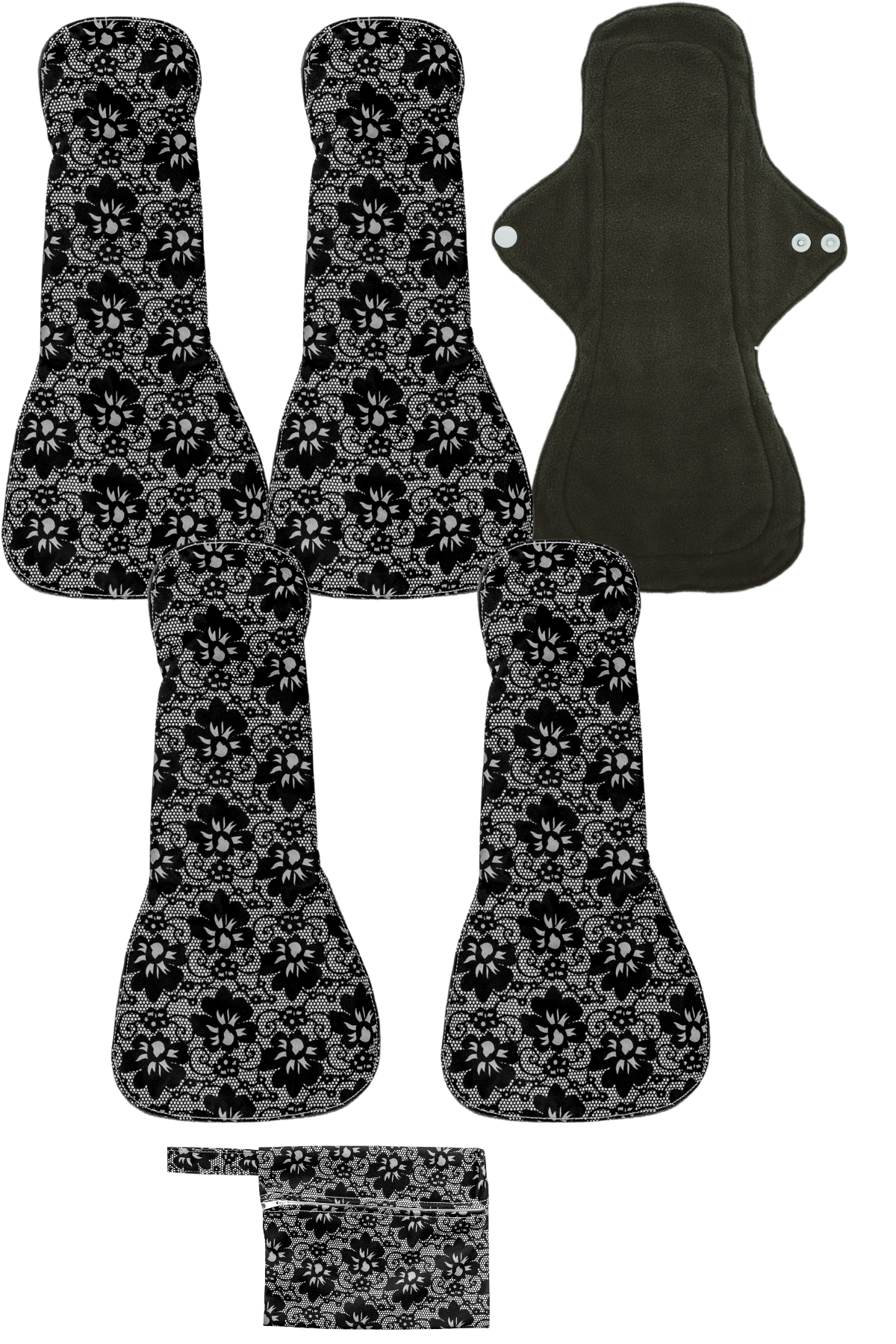 Eco Pad Overnight Pack (5 Overnight Pads, wet bag) - Feminine Pads & Protectors