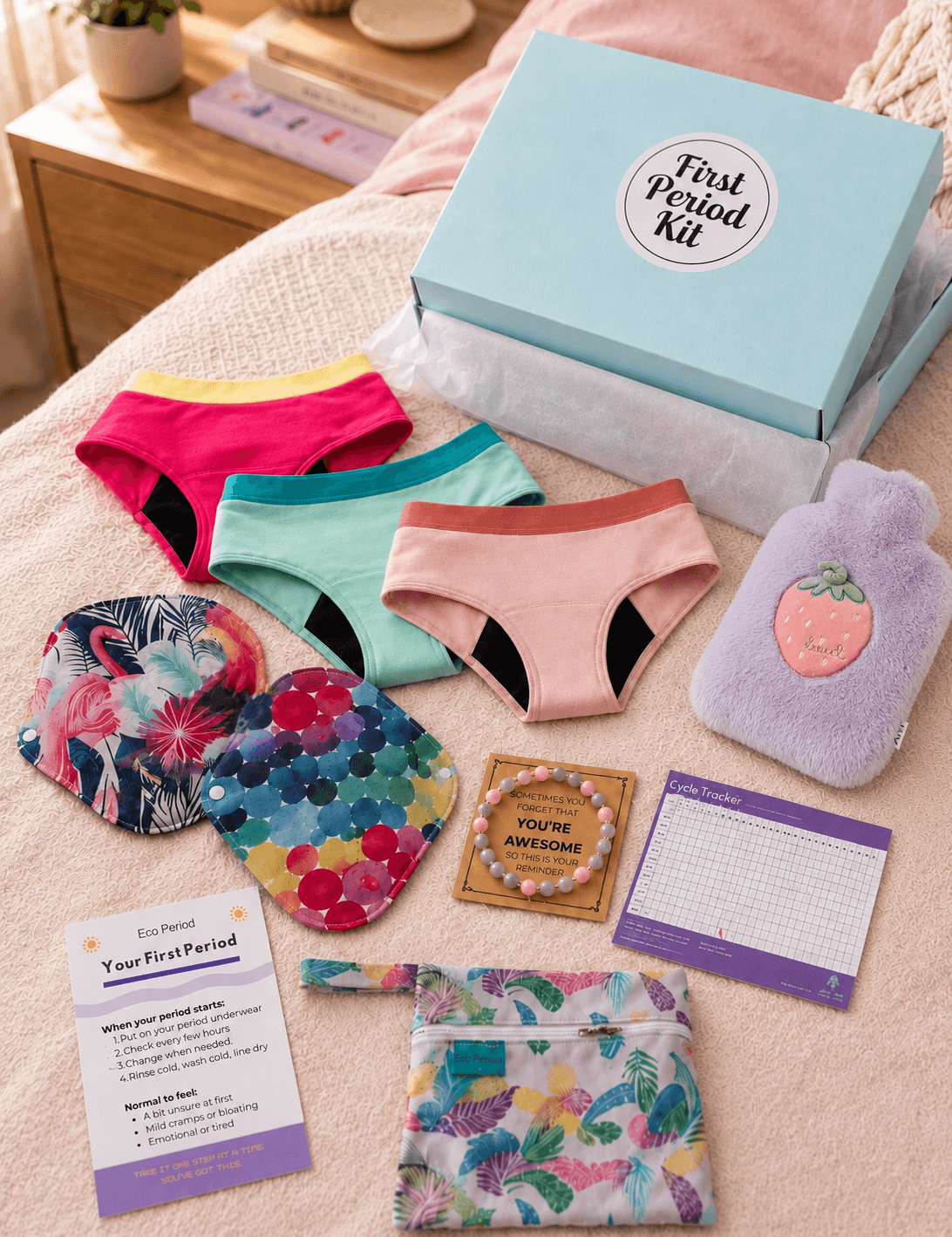 What to Put in a First Period Kit (Complete Checklist) - Eco Period Australia