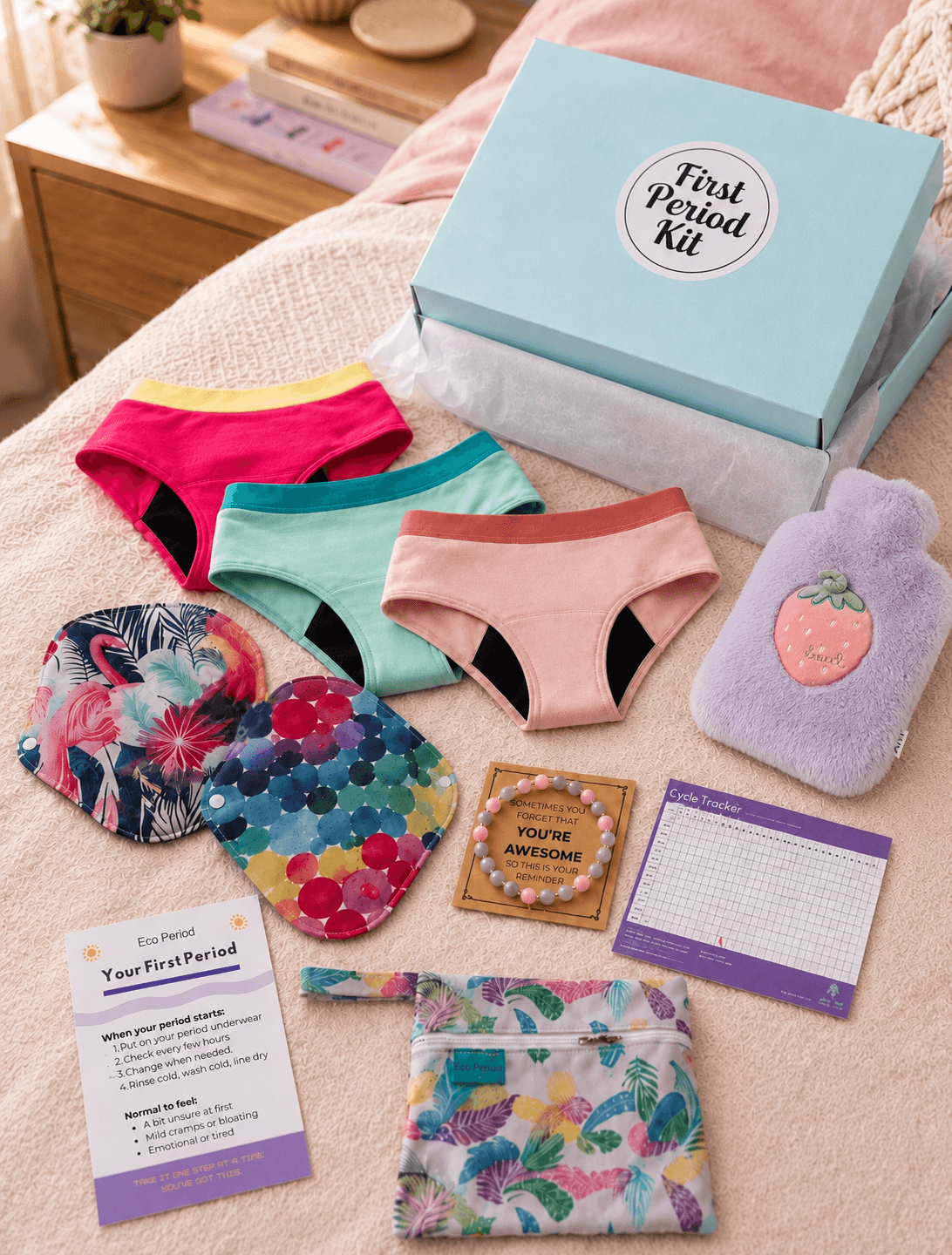 What to Put in a First Period Kit (Complete Checklist) - Eco Period Australia
