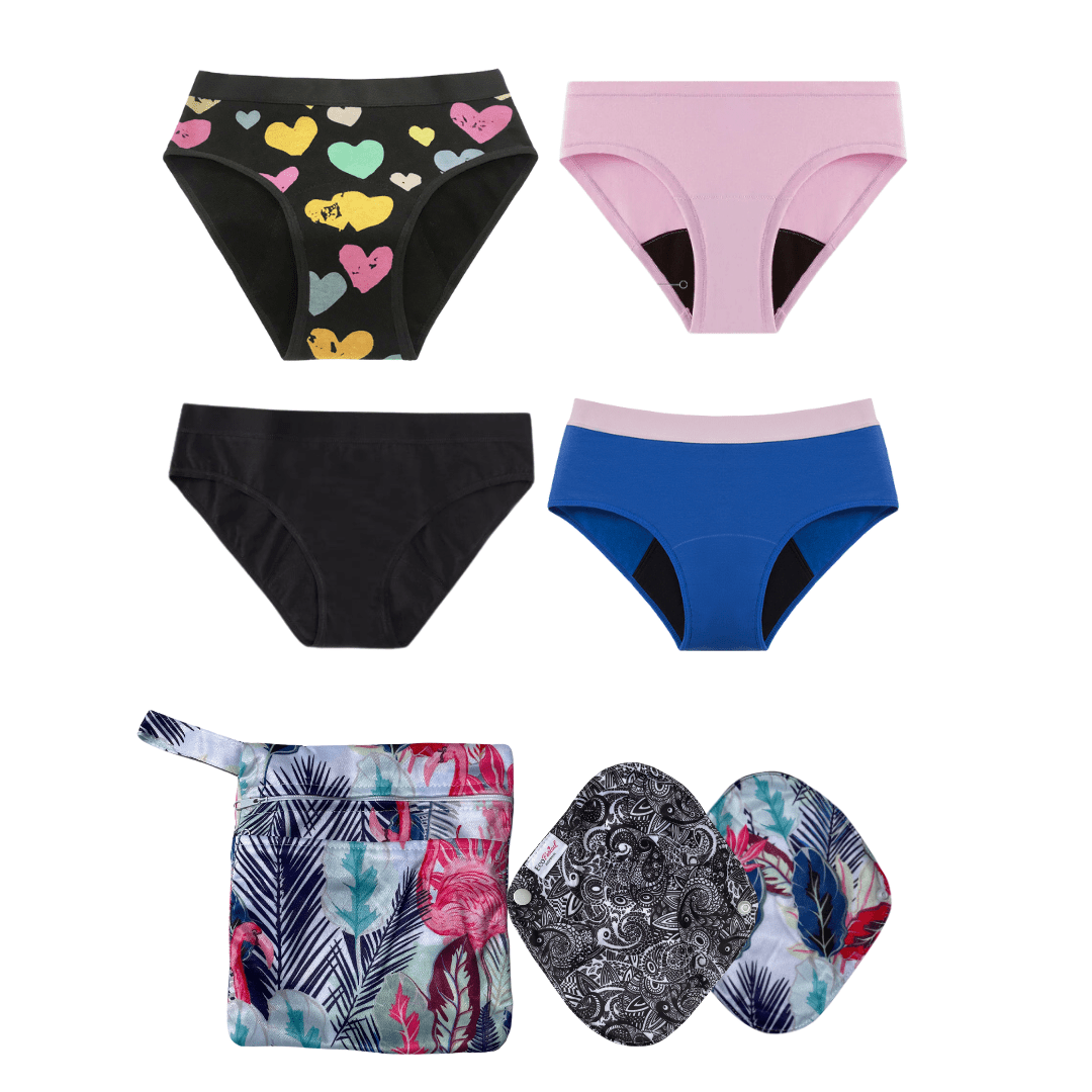 Eco Period School Underwear Packs - Eco Period Australia