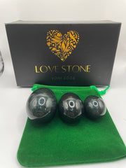 Nephrite Jade Yoni Egg Set Love Stone