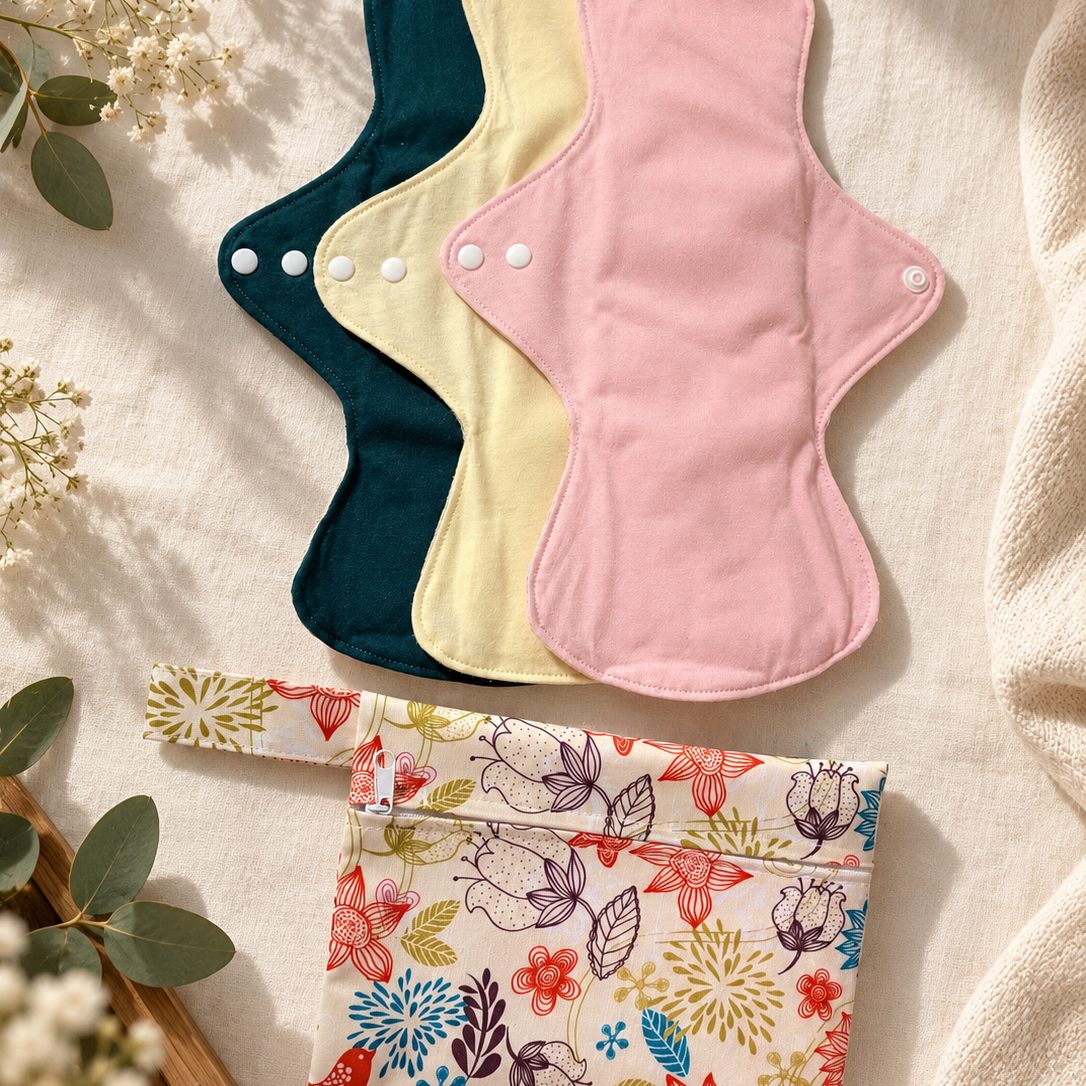 organic cotton cloth reusable menstrual pads | Eco Period