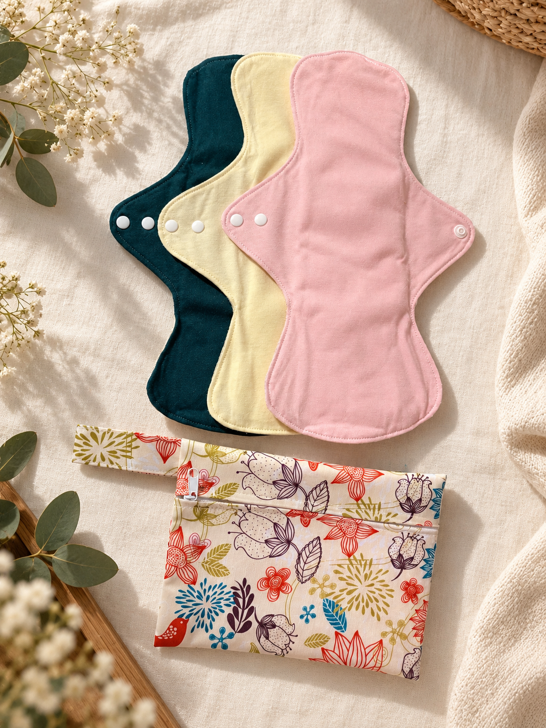 organic cotton cloth reusable menstrual pads | Eco Period