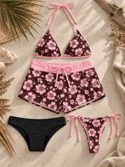 Period Swim Set | 4 Piece Chocolate Hibiscus