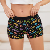 Orgaknix teen period boyshort in Black Confetti print