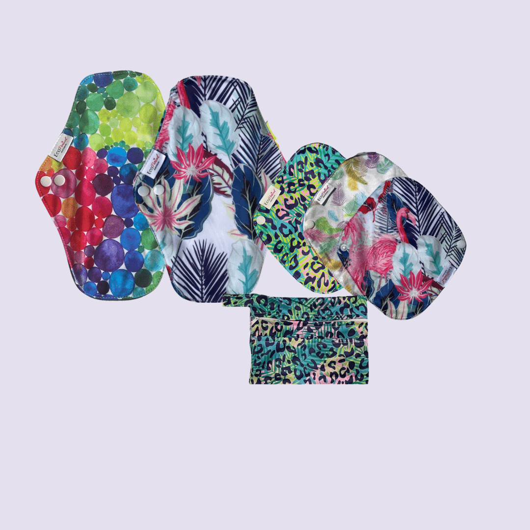 Eco Pad & Liner Pack (5 pads, wet bag)