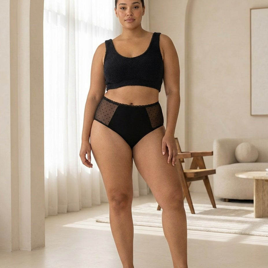 Hemp Period Underwear - High Waist Bikini - Underwear