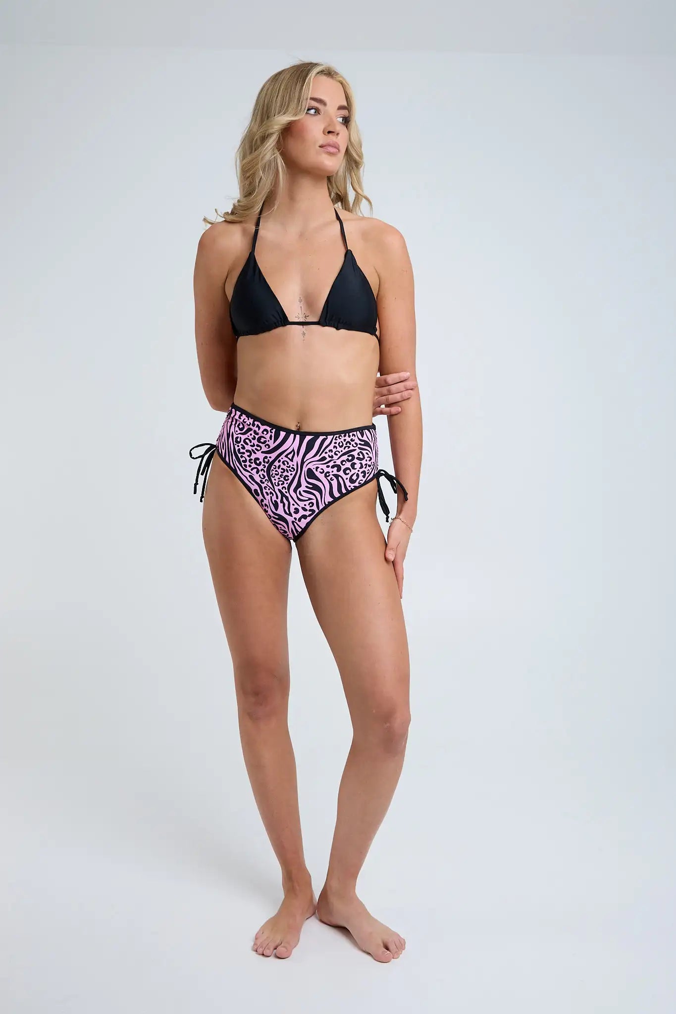 High Waist 2 Piece Bikini Set - Swimwear