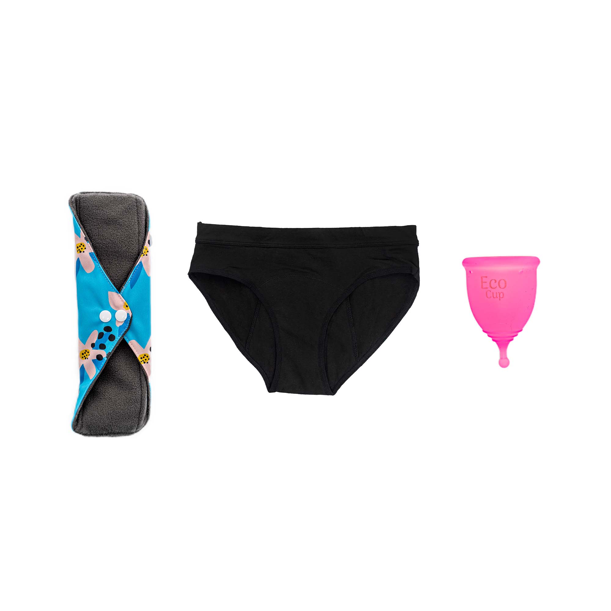 Mini Eco Period Starter Bundle (with Eco Period Cup, Underwear &amp; Eco Pad) - Underwear