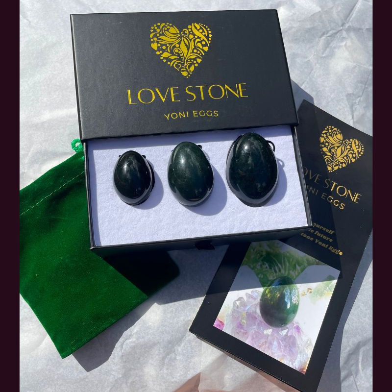 Nephrite Jade Strength & Balance Yoni Egg Set - Yoni Eggs