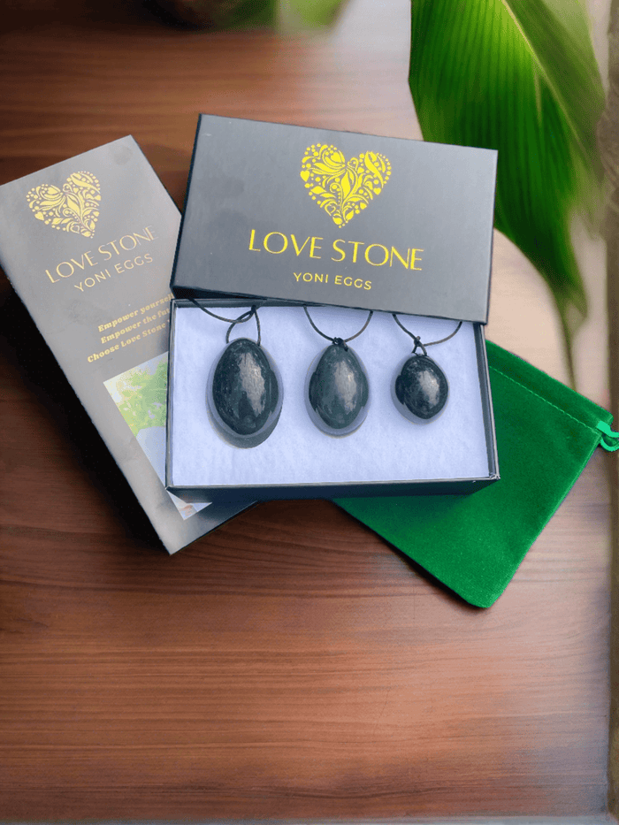Nephrite Jade Yoni Egg Trio Set