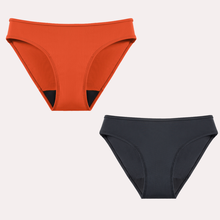 Maillots de bain menstruels - Bas de bikini de natation écologique - Lot de 2