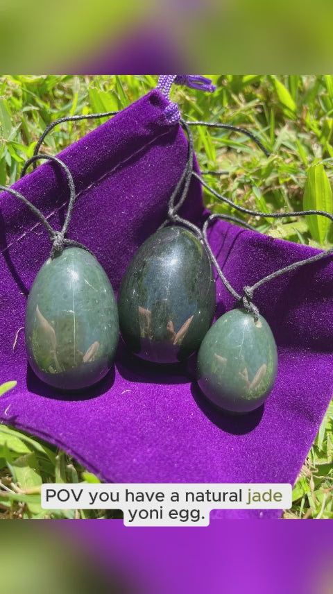 Nephrite Jade Yoni Egg Set Love Stones Australia