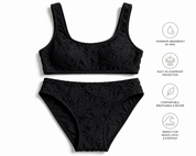 Salt & Bloom Textured Bikini Set | Pink | Period Swimwear - Swimwear