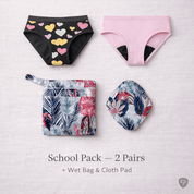 Starter Teen School Pack| 2 Pairs + Eco Pad + Wet Bag - 