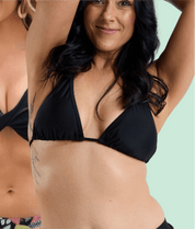 Triangle Bikini Top - Black with Padded Cups - 