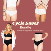 Cycle Saver Bundle - 4 pack + Wash Bag - Eco Period Australia