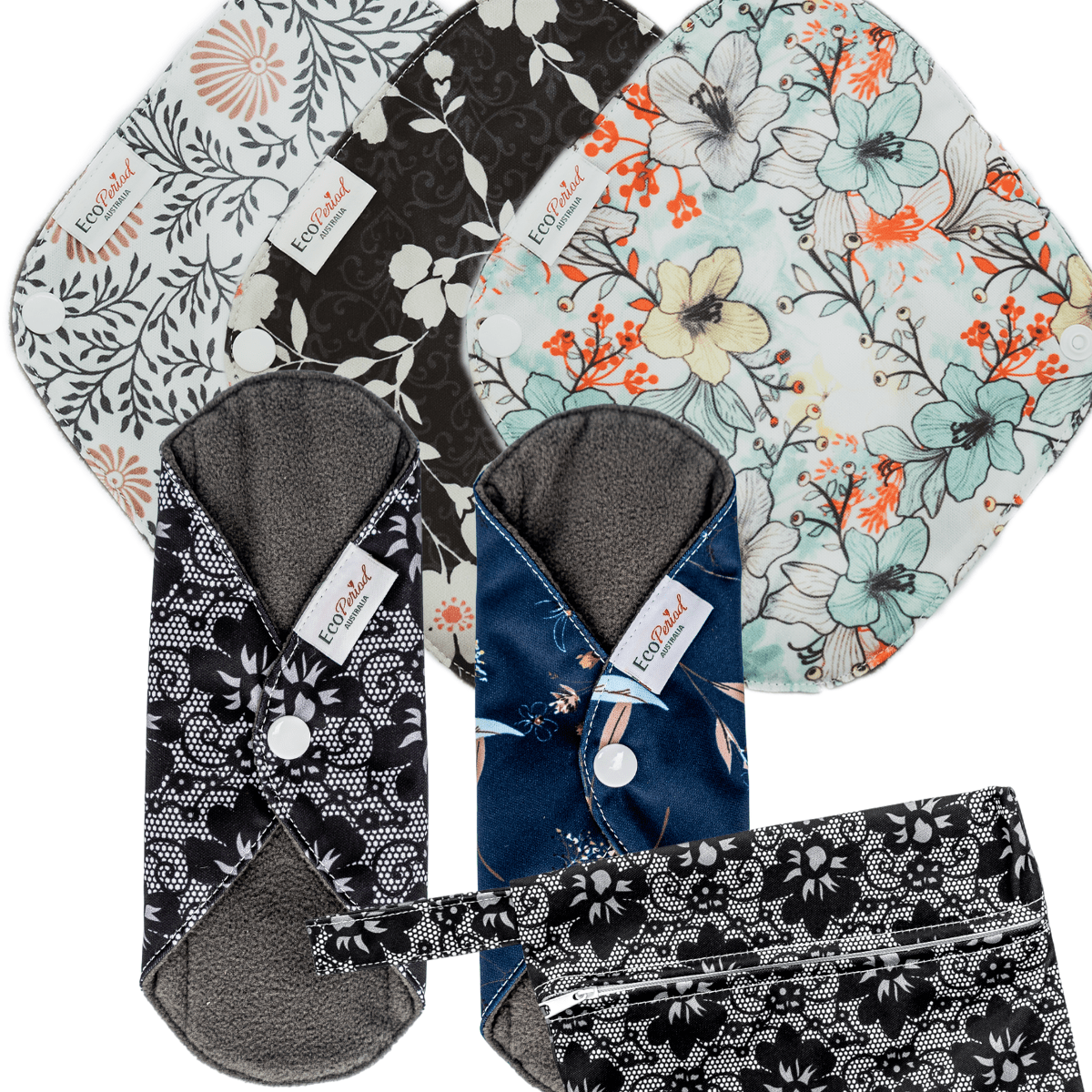 Eco Liner Pack - (5 small eco pads and wet bag) - Feminine Pads & Protectors