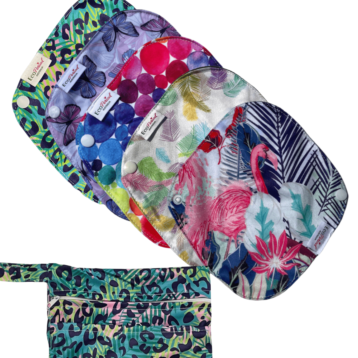 Eco Liner Pack - (5 small eco pads and wet bag) - Feminine Pads & Protectors