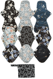 Eco Pad Cycle Starter Pack (9 Pads + Wet Bag) - Feminine Pads & Protectors