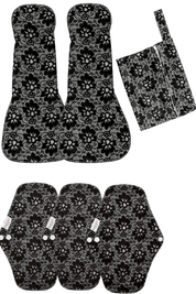 Eco Pad Heavy Flow pack (2 Large, 3 Regular + Wet Bag) - Feminine Pads & Protectors