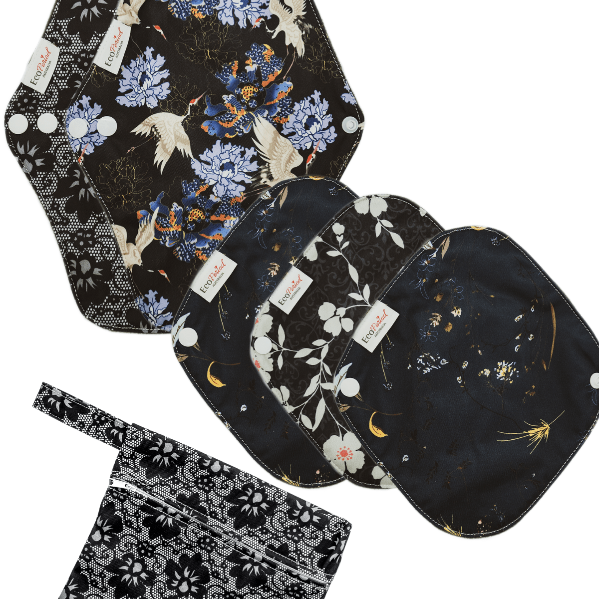 Eco Pad & Liner Pack (5 pads, wet bag) - Feminine Pads & Protectors