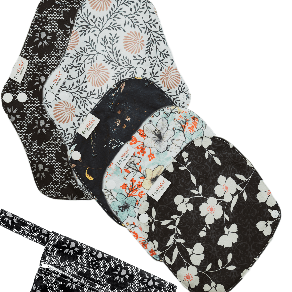 Eco Pad & Liner Pack (5 pads, wet bag) - Feminine Pads & Protectors