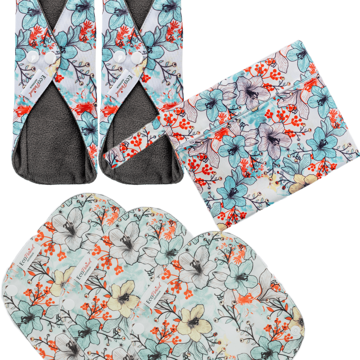 Eco Pad & Liner Pack (5 pads, wet bag) - Feminine Pads & Protectors