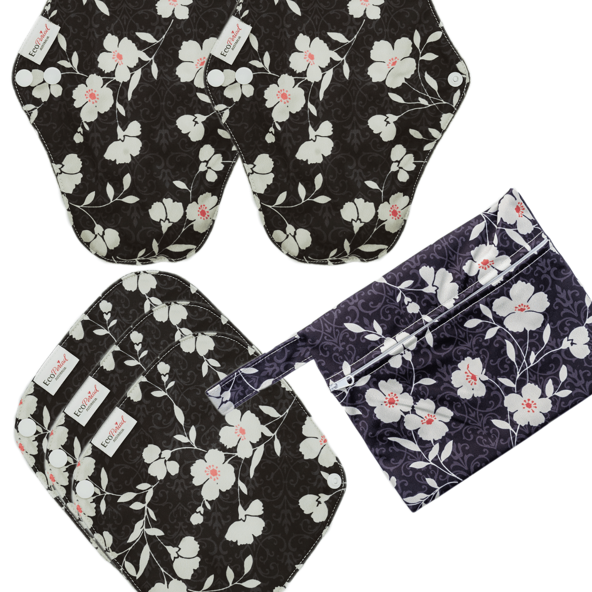 Eco Pad & Liner Pack (5 pads, wet bag) - Feminine Pads & Protectors