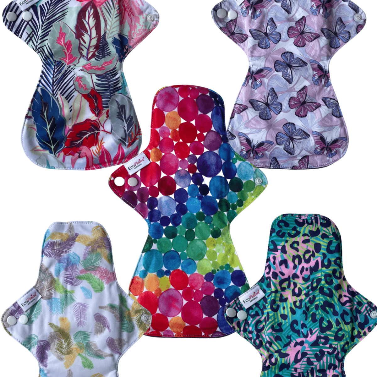 Eco Pad Overnight Pack (5 Overnight Pads, wet bag) - Feminine Pads & Protectors