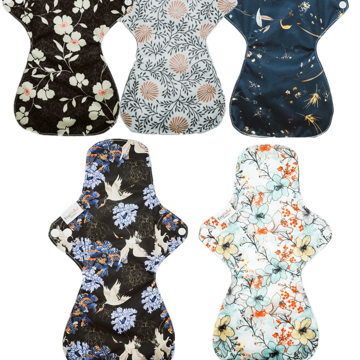 Eco Pad Overnight Pack (5 Overnight Pads, wet bag) - Feminine Pads & Protectors
