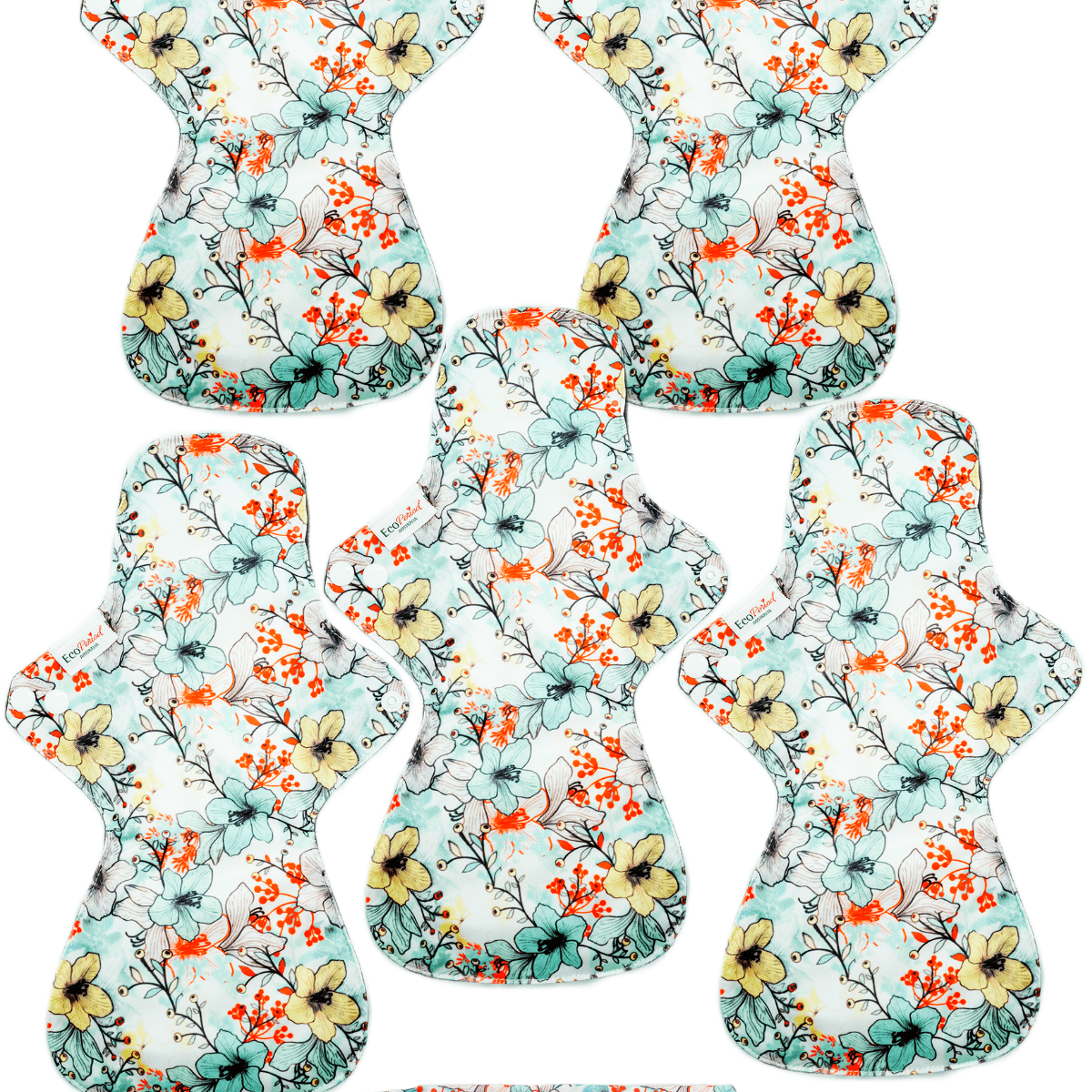 Eco Pad Overnight Pack (5 Overnight Pads, wet bag) - Feminine Pads & Protectors