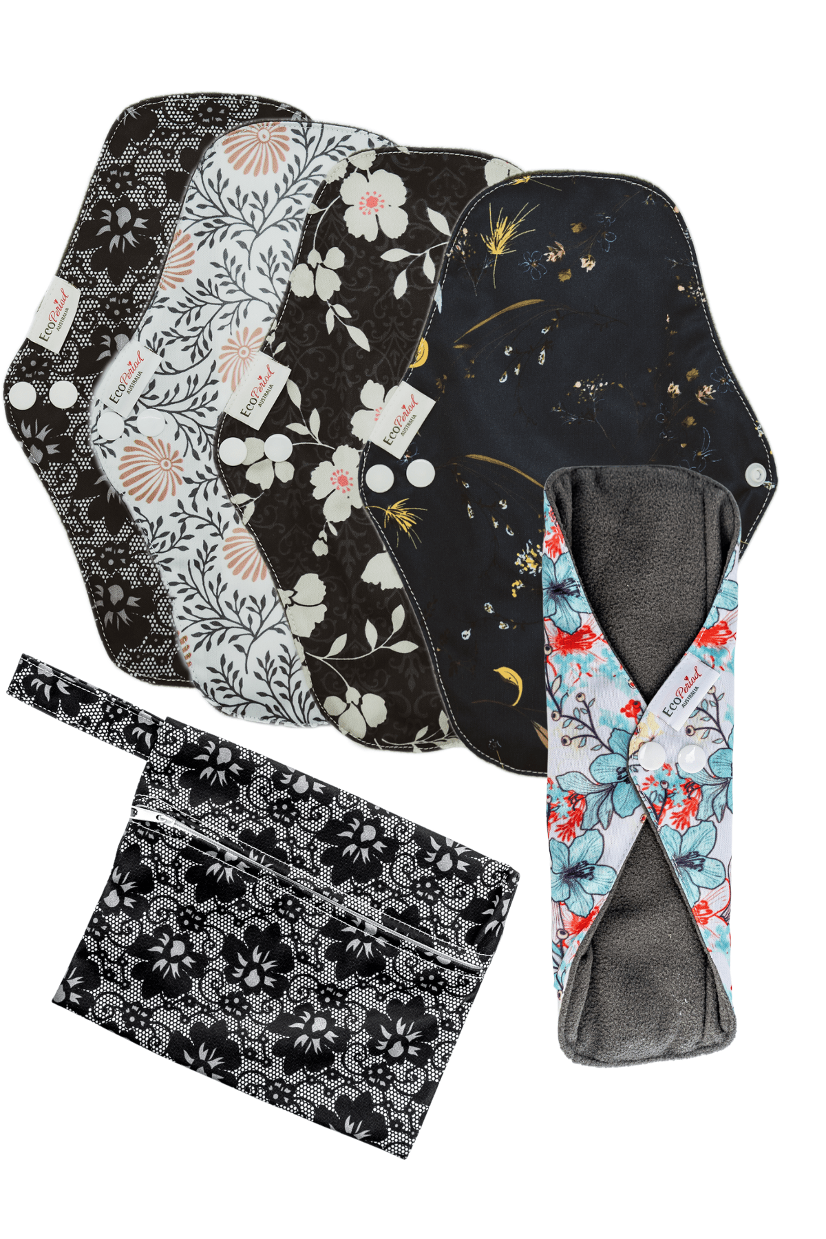 Eco Pad Regular Pack (5 Regular Eco Pads, wet bag) - Feminine Pads & Protectors