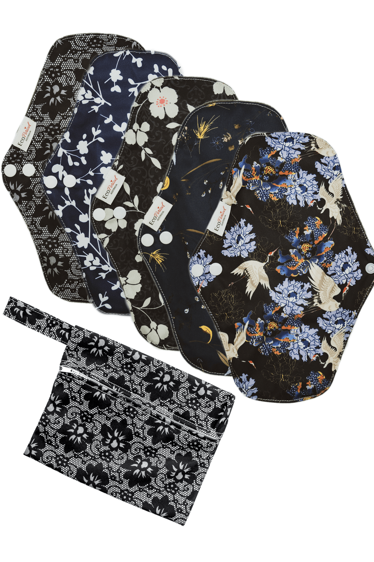 Eco Pad Regular Pack (5 Regular Eco Pads, wet bag) - Feminine Pads & Protectors