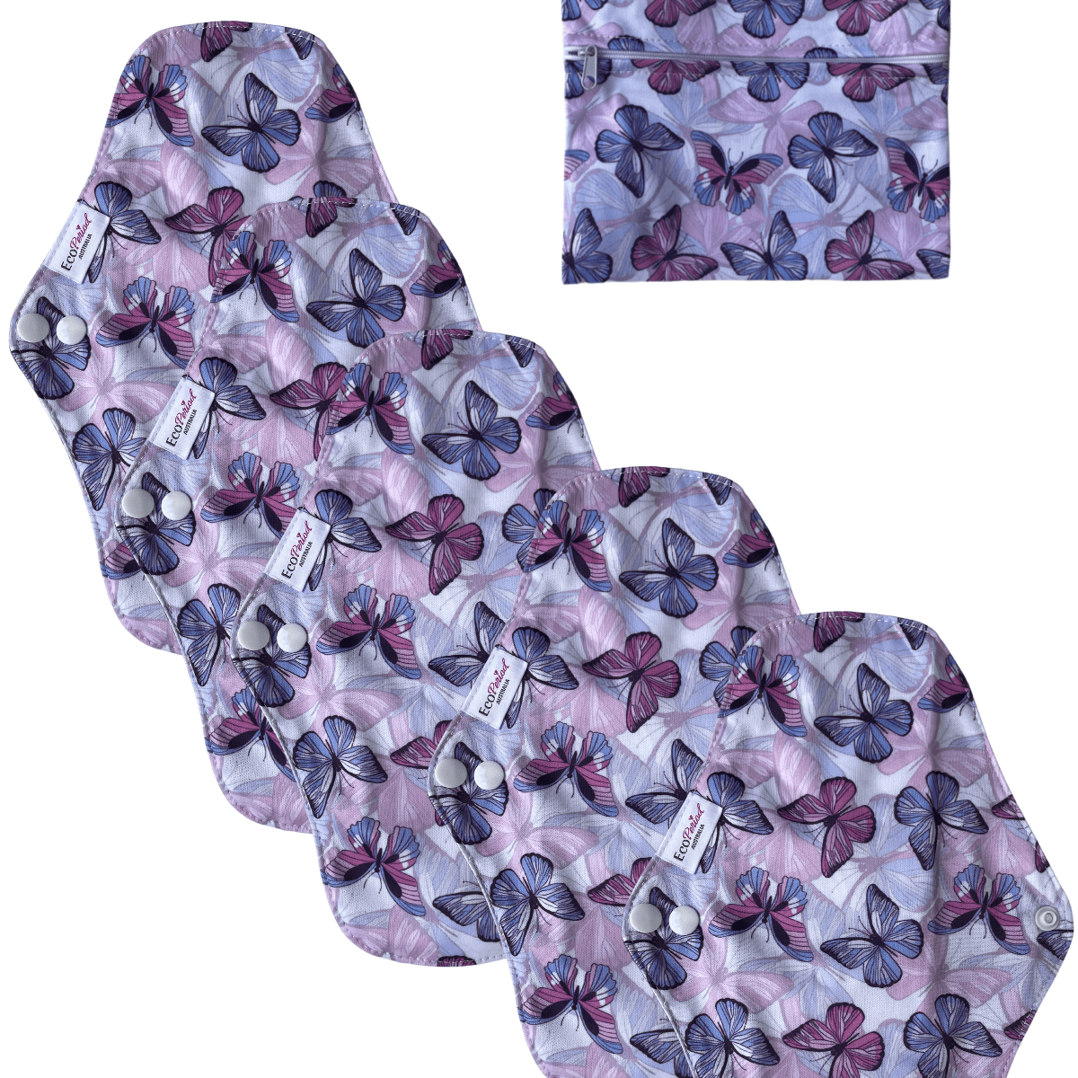 Eco Pad Regular Pack (5 Regular Eco Pads, wet bag) - Feminine Pads & Protectors