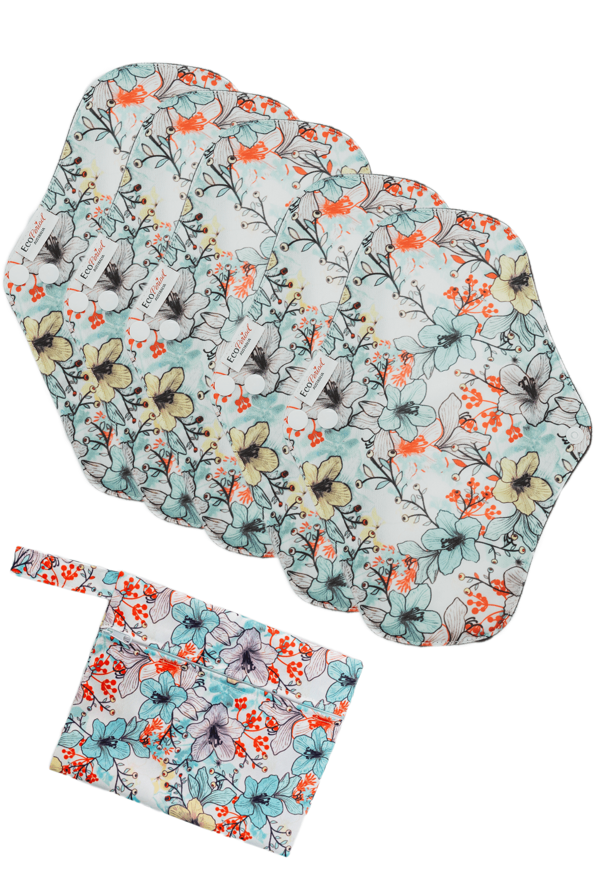 Eco Pad Regular Pack (5 Regular Eco Pads, wet bag) - Feminine Pads & Protectors