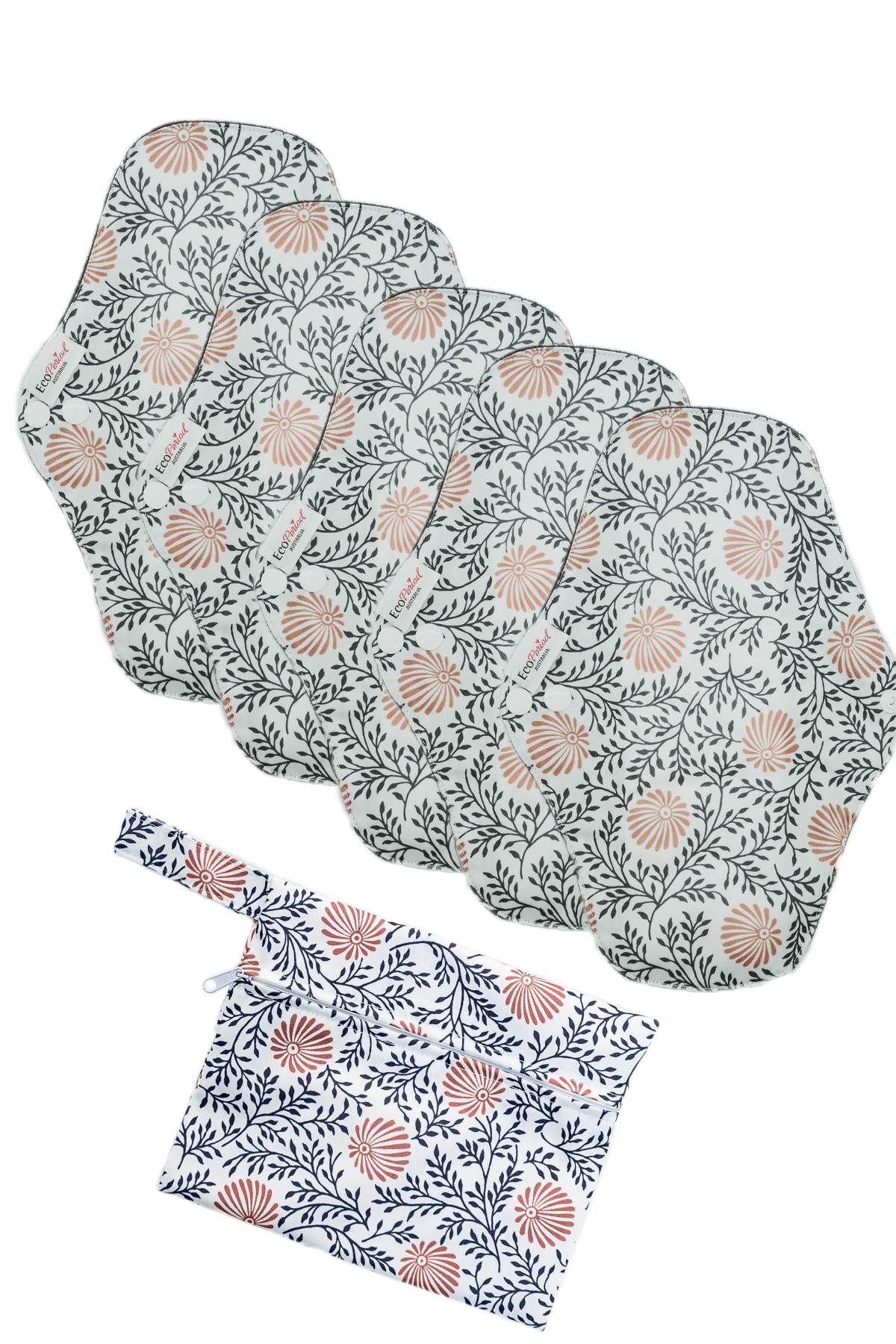 Eco Pad Regular Pack (5 Regular Eco Pads, wet bag) - Feminine Pads & Protectors