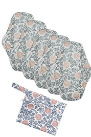 Eco Pad Regular Pack (5 Regular Eco Pads, wet bag) - Feminine Pads & Protectors