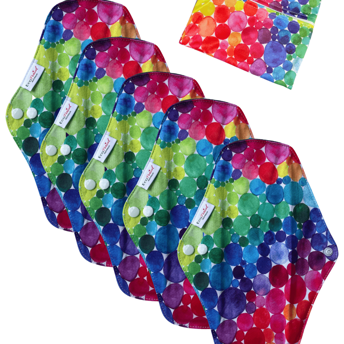 Eco Pad Regular Pack (5 Regular Eco Pads, wet bag) - Feminine Pads & Protectors