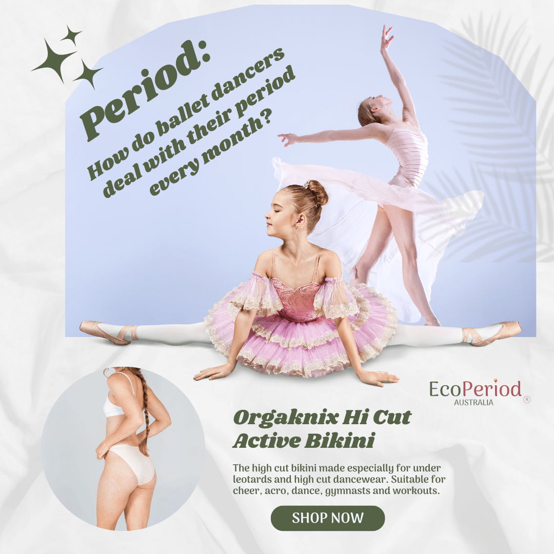 Orgaknix Hi Cut Active Dance Bikini Period Underwear - Underwear