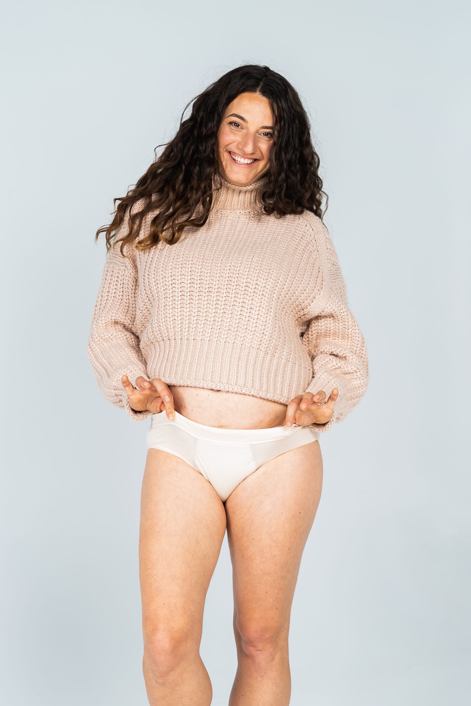 Organic Cotton & Lace Bikini Style Period Underwear by Naturana Online, THE ICONIC