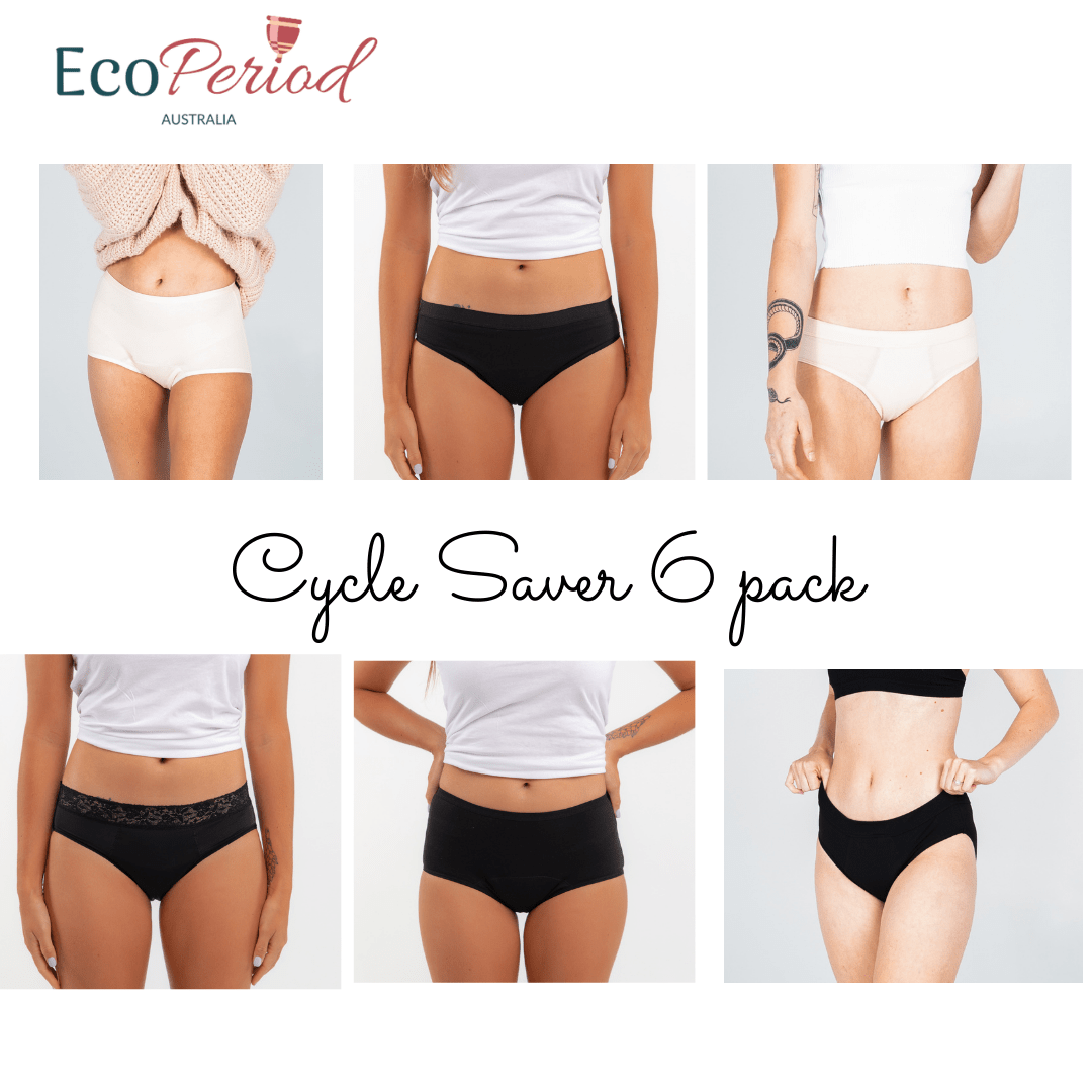 Super Cycle Saver Pack | 6 Pairs Period Underwear - Underwear